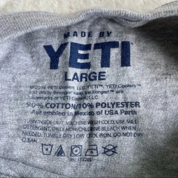 Yeti | Yeti Cooler: Mens Grey Billboard Tee | Size Large - Picture 9 of 9